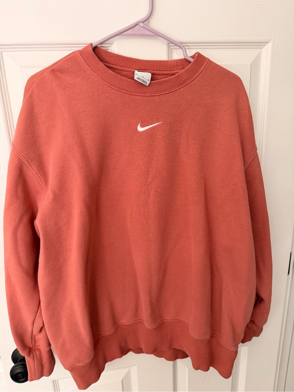 Nike women Coral Crewneck Sweatshirt - White Swoosh